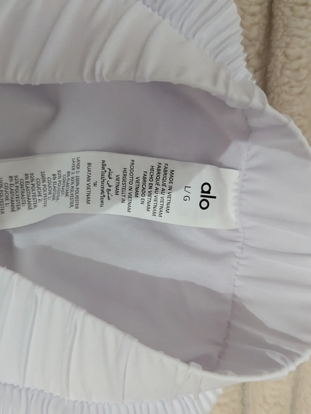 ALO Yoga White Pleated Skater Skirt